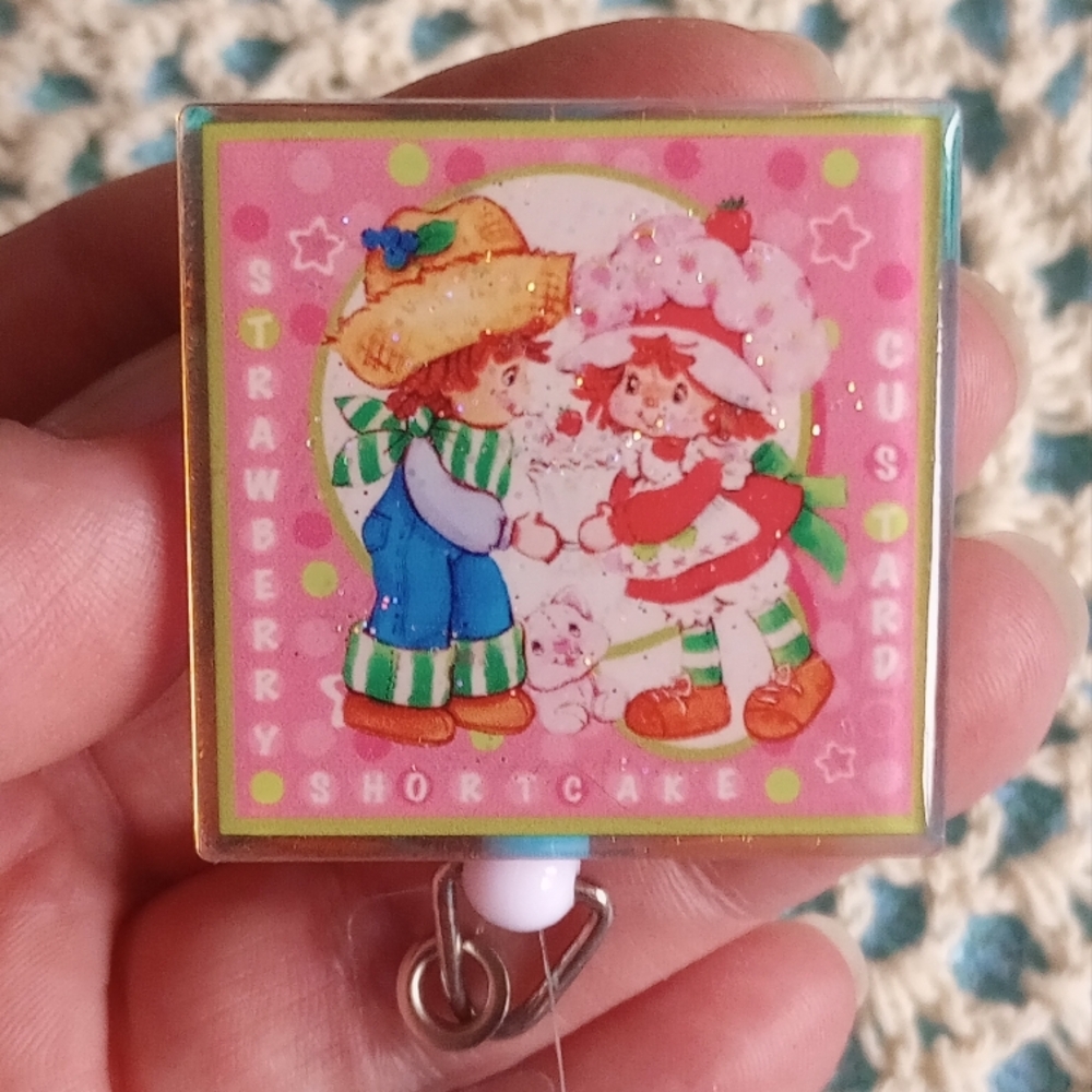 Strawberry Shortcake and Custard Keychain